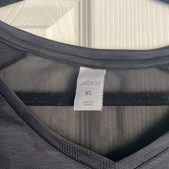 BCG Running training tee, mesh back heather black size XL - Picture 3 of 5